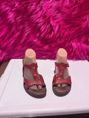 Red TSONGA Open-Toe Comfort Sandals